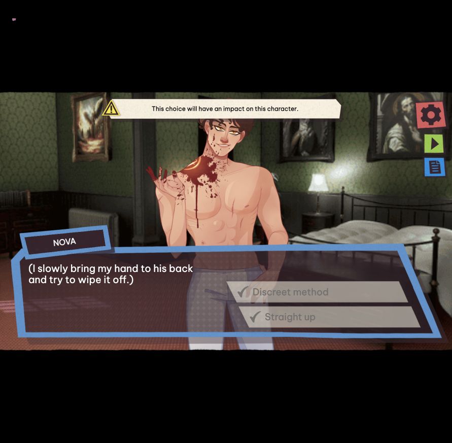 Discreet method and Straight up text choices