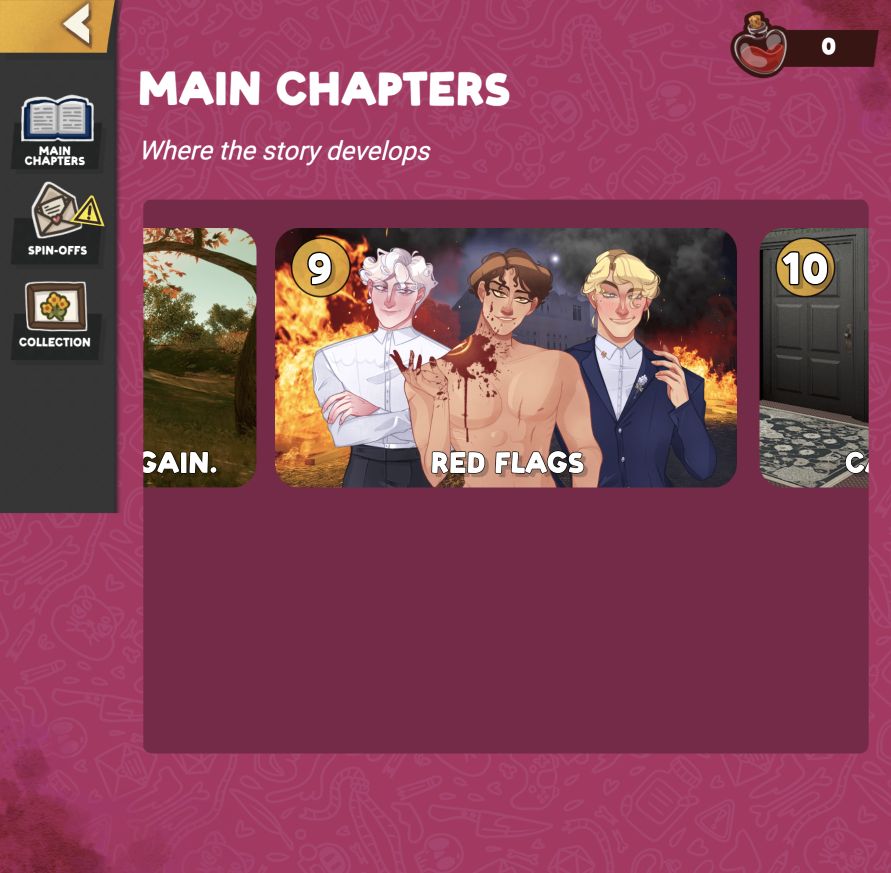 Completed Chapter 9 card showing Red Flags