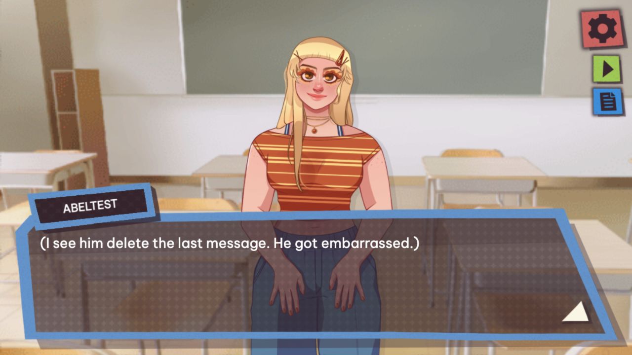 Abel automatically deletes his message with Fast Mode off