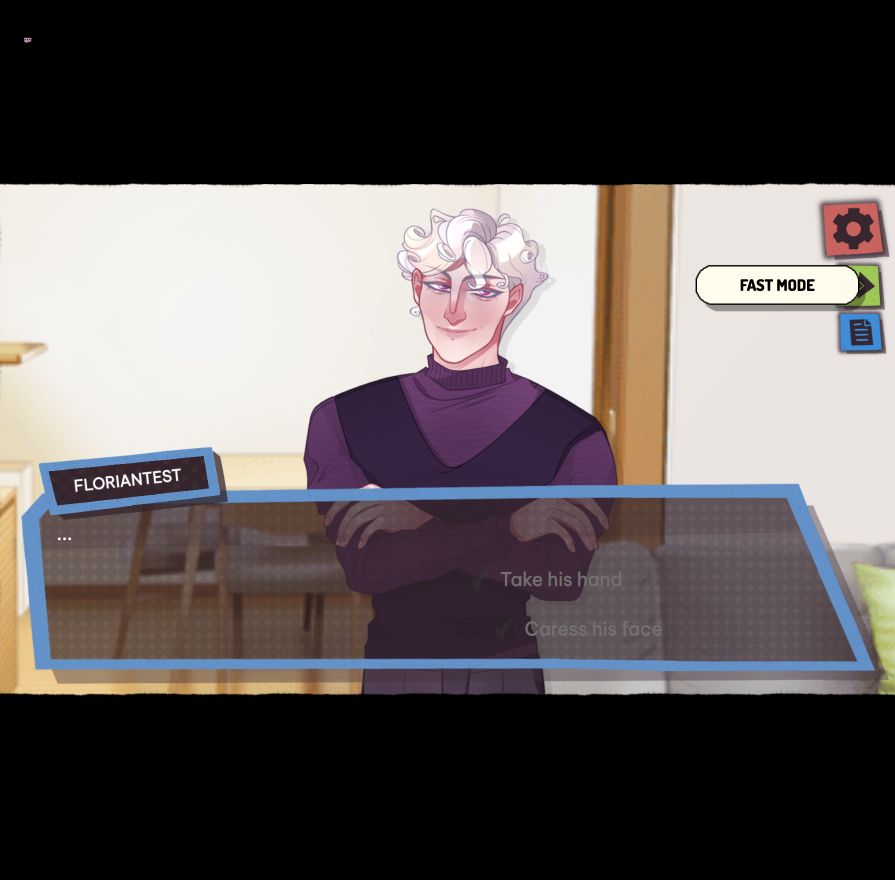 Florian office choice offering Take his hand and Caress his face
